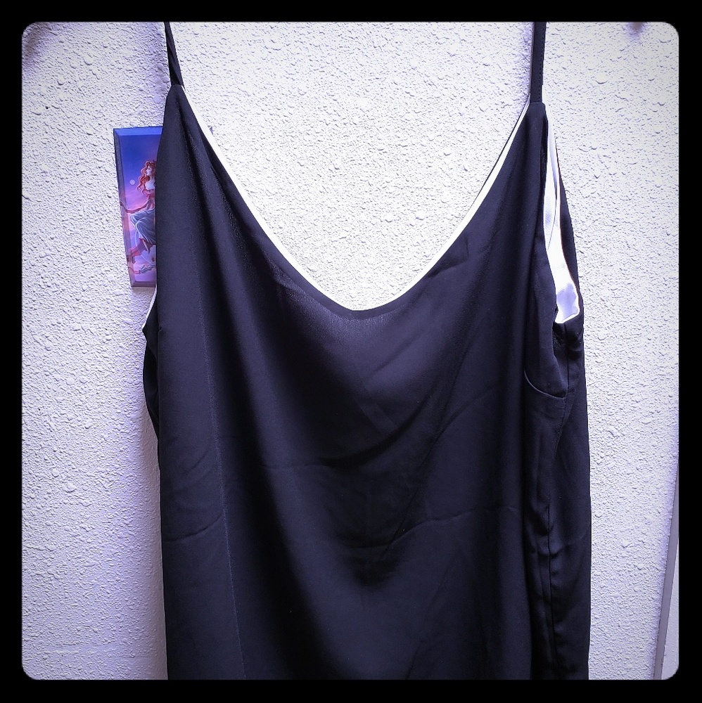 Black silky cami